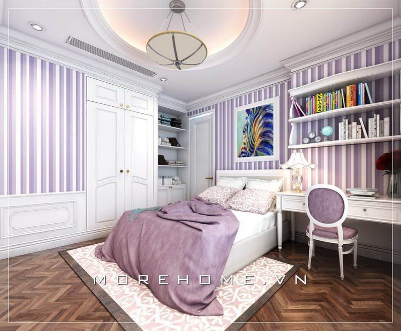 Gợi ý tới bạn mẫu giường ngủ đẹp bọc da sang trọng tại phòng ngủ con gái